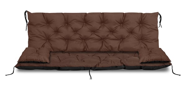 Havepude 180x60x50 cm og 2 puder til gyngesofa vandtæt brun