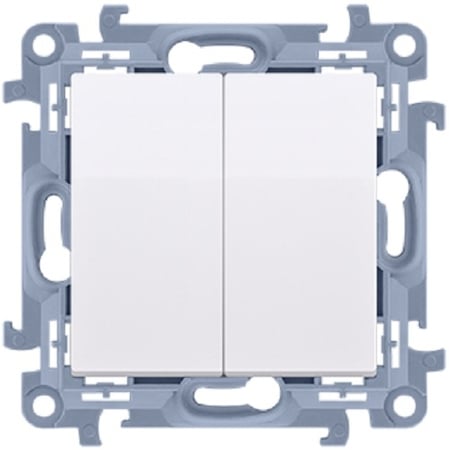 SIMON 10 DOBBELT STIK HVID - S+841256