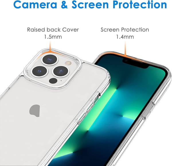 Transparent bakskal för Apple iPhone 13 Pro + 3x härdat glas