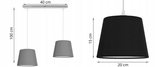 Loftshængende lampe lysekrone lampeskærm moderne