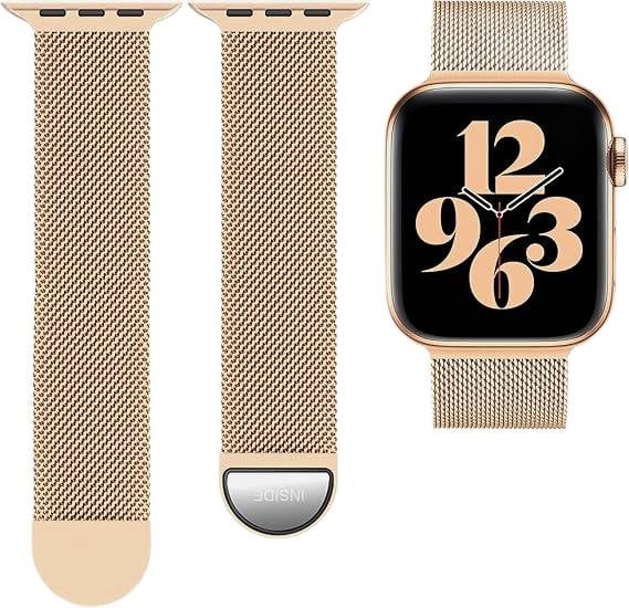 Apple Watch Band 1/2/3/4/5/6/7/8/9/SE 38/40/41 mm Ruusukulta Teräs