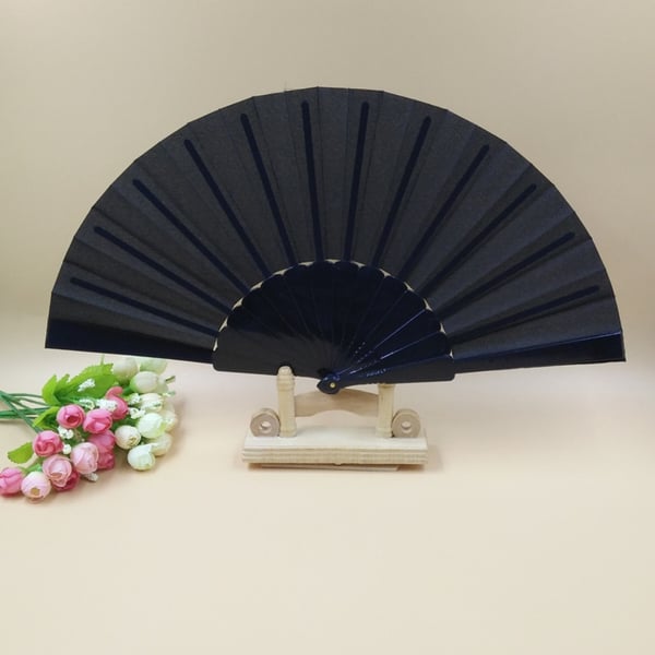 Spansk vifte sort foldbar dans japansk stor flamenco gave