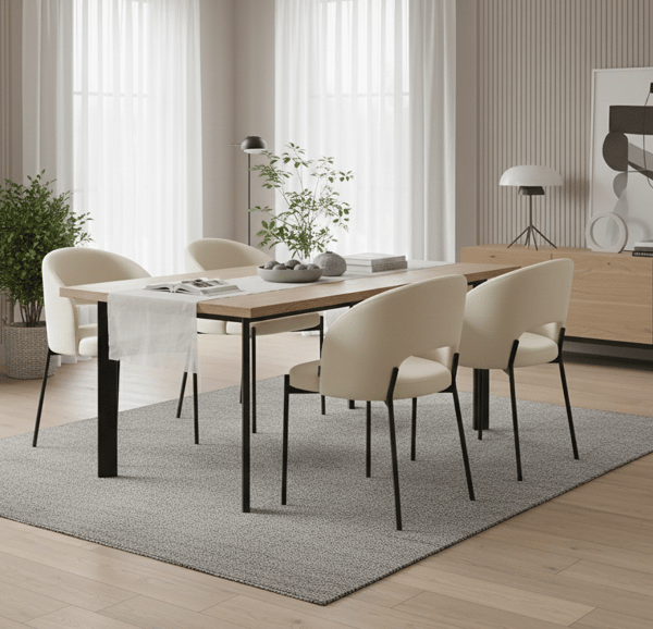 Klädd fåtölj Siena beige sammet