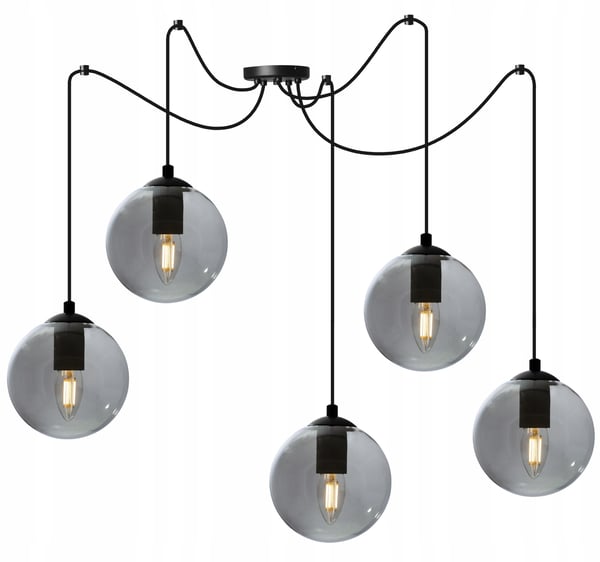 LED-lasipallohämähäkki-kattovalaisin