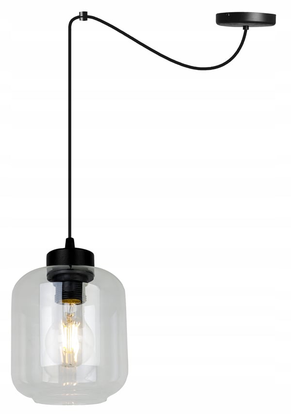 MODERNE ELEGANT HÆNGELAMPE MED GLASSKÆRM