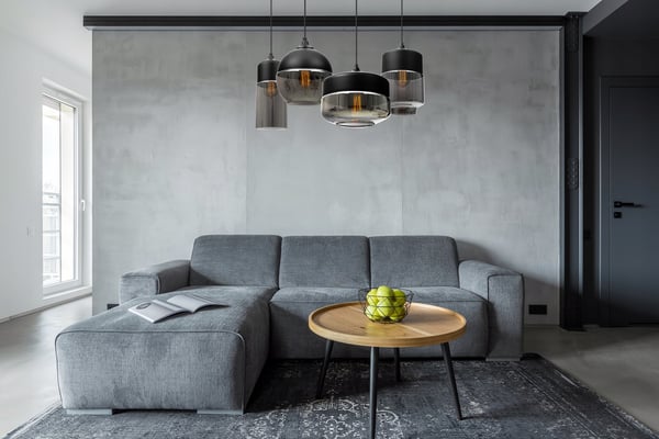 HÆNGENDE LOFTSLAMPE, GLASPLAFON, LED-LAMPE