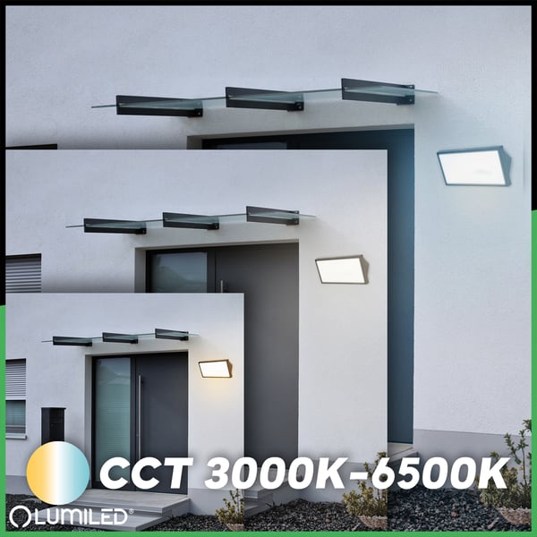 Ulkopuutarhavalaisin, Julkisivuseinävalaisin, CCT 20W LED IP44, MAVIS LUMILED