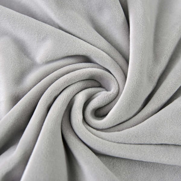 Paksu samettinen tuolinpäällinen, vaaleanharmaa, koko L, korkea selkänoja 70 cm