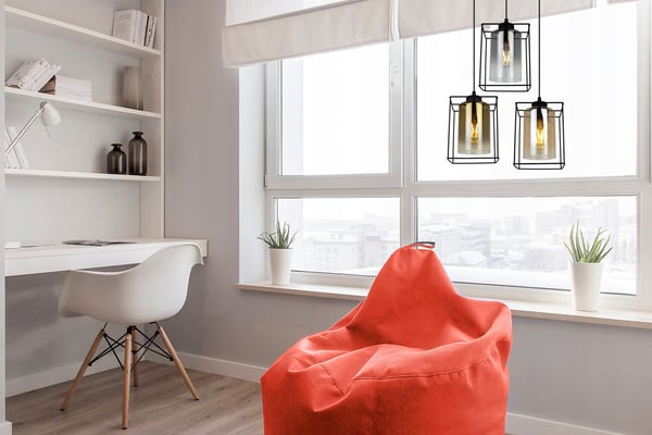 MODERNE ELEGANT HÆNGELAMPE MED GLASSKÆRM