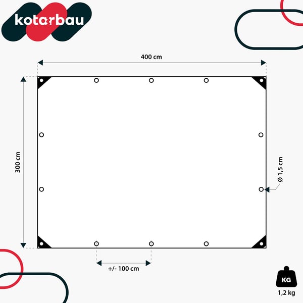KOTARBAU® Presenning Beskyttelsesovertræk Stærkt Tyk Universal Forstærket Forstærket Vandtæt Transparent Klart Drivhus 120 G/M2 3X4 M