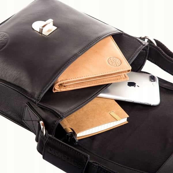 TBG-YM-101 svart herr väska messenger Oxford