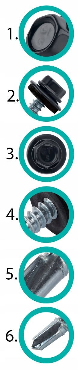 GT5 itseporautuvat ruuvit Z14 5,5x25mm RAL 7016