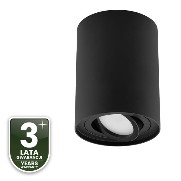 Overflademonteret HALOGEN Spot Tube Bevægelig GU10 Rund Sort 84mm AMAT-M LUMILED
