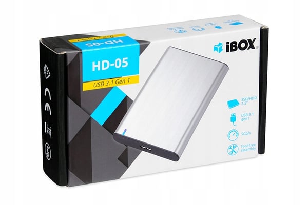 iBOX HD-05 2,5" USB 3.1 Gen.1 harddisk-etui grå