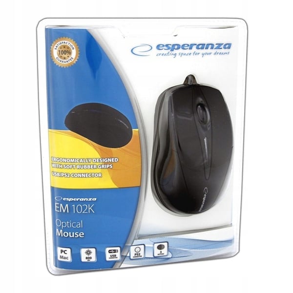 Esperanza Sirius EM102K kablet optisk mus, sort