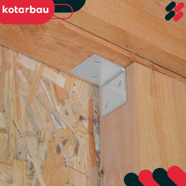 Kotarbau® Kirvesmiehen kulmaliitin ruostumatonta terästä sinkittyä 35 x 35 x 35 mm 12 kpl:n sarja