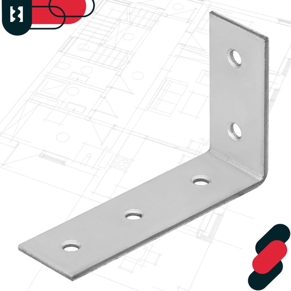 Kirvesmiehen kulmakappale, rakennusliitin, terästä, sinkittyä, 50x80x25 MM, 25 kpl