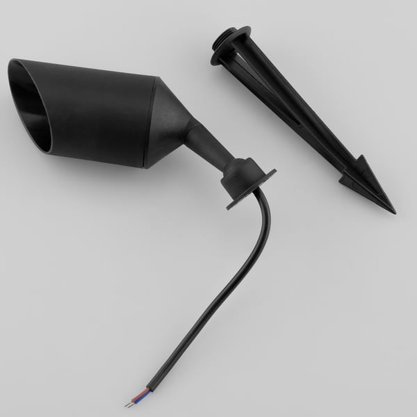 GARTI LED GU10 ulkopuutarhavalaisin, kohdevalo, iskunkestävä, IP65, LUMILED-kaapeli