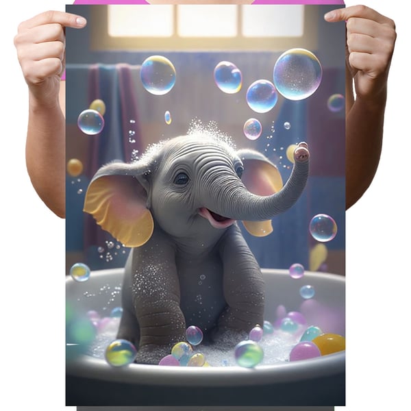 Ob_L_8 diamantmålning 30x40 djur elefant