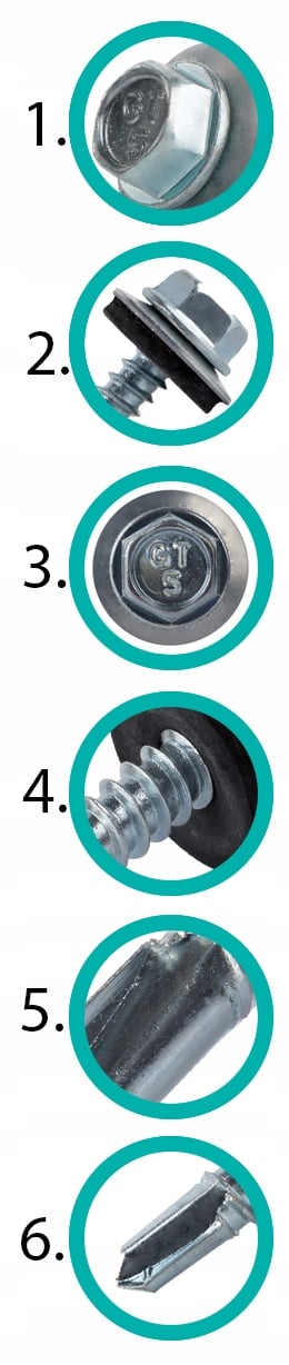 Selvskærende skruer GT5 Z14 5,5x32mm Galvaniseret