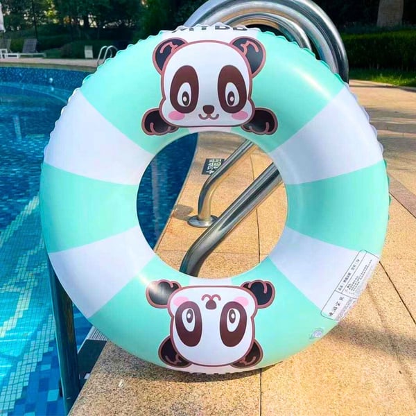 Bestway panda uppblåsbar vattenring för barn strand bassäng säker