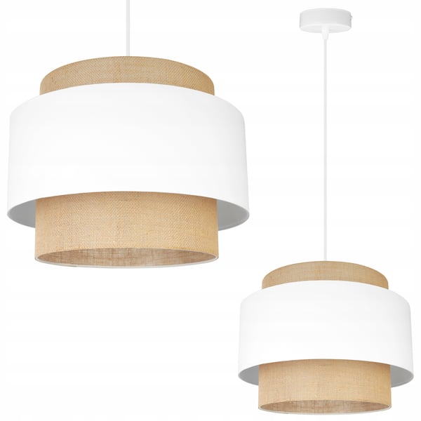 Hængende lampe, loftslysekrone, lampeskærm, boho juta