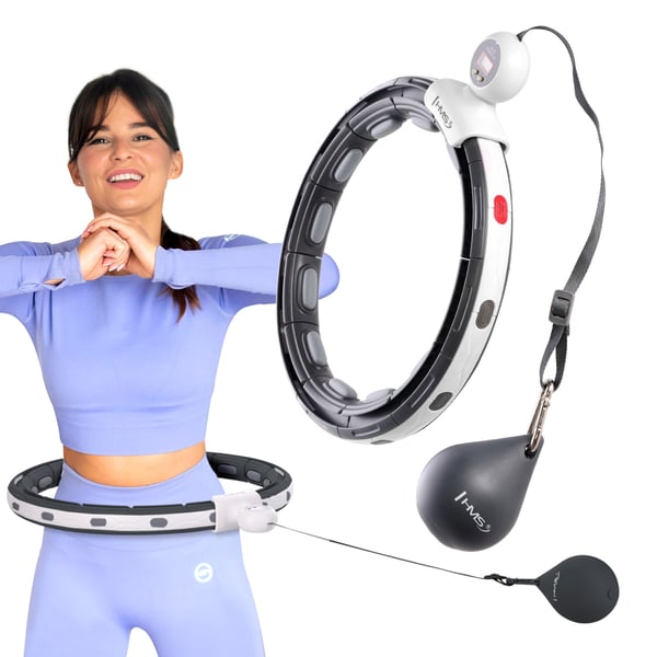 HHM15 HULA HOP SVART med magnet och vikt + räknare HMS