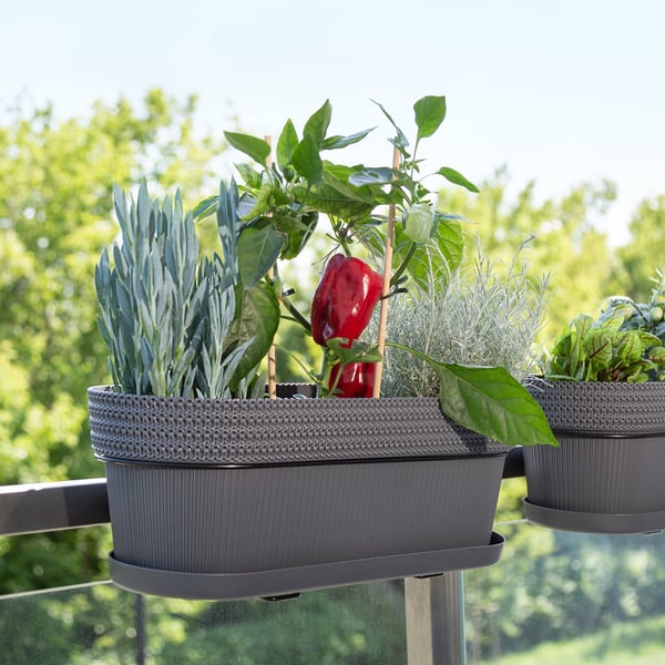 Oval balkongkruka-hållare för Fancy blomkrukor
