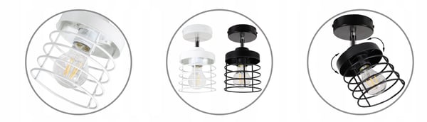 Lofthængende lampe med tråd og LED-loftlampe