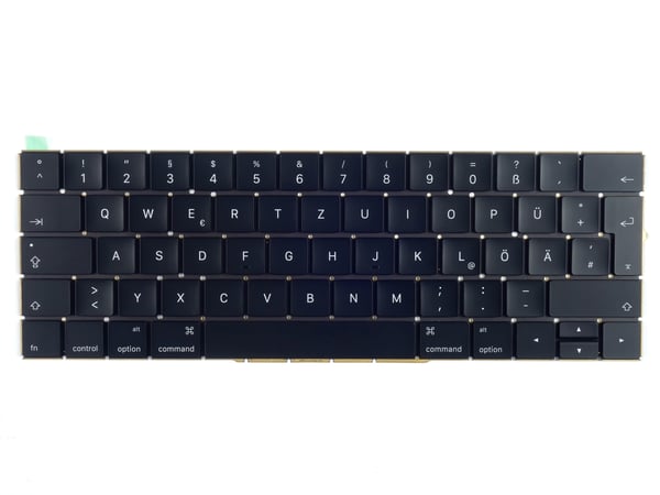 MacBook Pro 15 A1707 (2016-2017) -näppäimistö, qwertz DE-näppäimistö taustavalolla MacBook Pro 15 A1707 (2016-2017) -näppäimistö, qwertz DE-näppäimistö taustavalolla