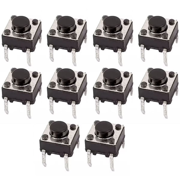 Mikrokytkimet 6x6 mm autotallien ovenavaajille, 10 kappaleen pakkaus Mikrokytkimet 6x6 mm autotallien ovenavaajille, 10 kappaleen pakkaus