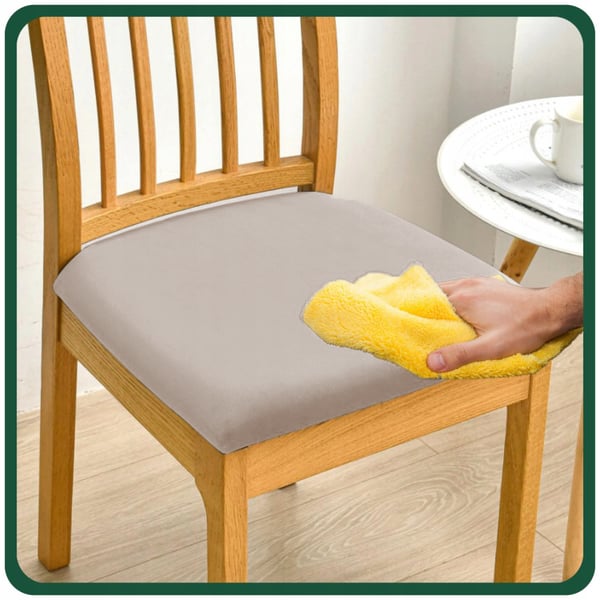 Sittkuddsöverdrag 40x40 cm cool beige elastisk sammet