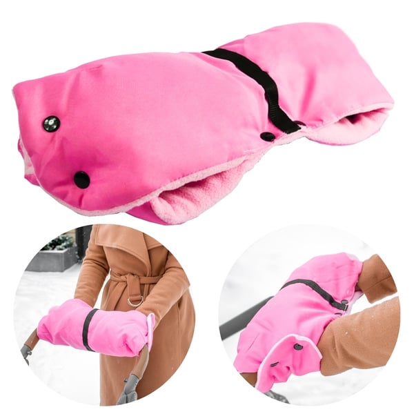 Handmuff, isolerad vinterhandske, fleece, universal, för barnvagn