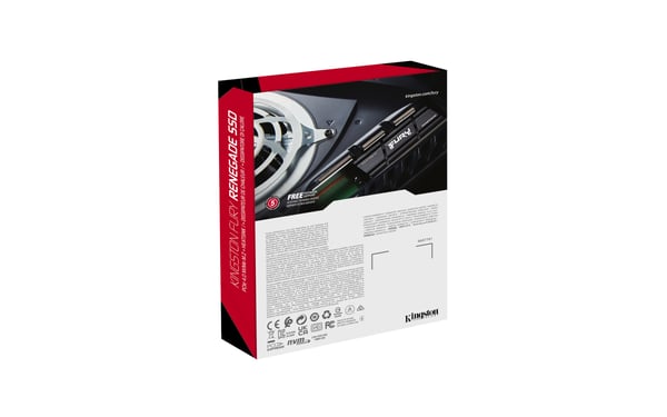 Kingston Fury Renegade 2 Tt:n M.2 NVMe 2280 PCIe Gen 4.0 x4 SSD-levy (7300/7000 Mt/s)