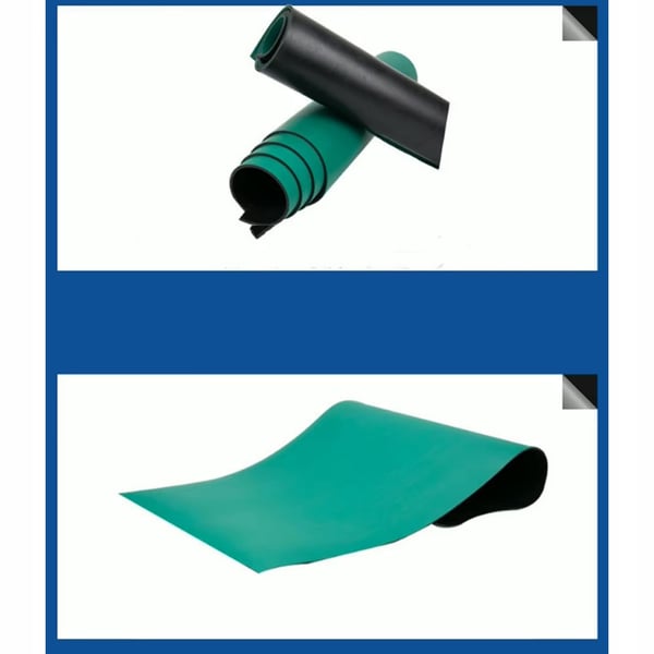 Antistaattinen ESD-matto vihreä rulla 1m x 10m paksuus 2mm