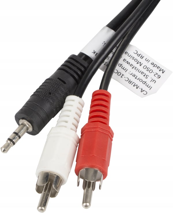 Lanberg stereo minijack-audiokaapeli - 2x Chinch M/M 2m