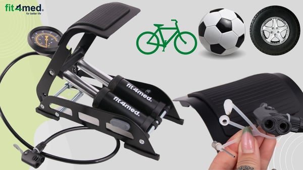 Dobbeltstempelfodpumpe til bil, cykel, madras