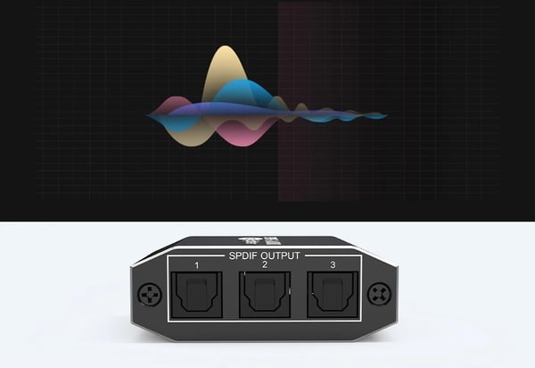 LJUDSPLITTER 1x3 SPDIF TOSLINK OPTISK SPLIT