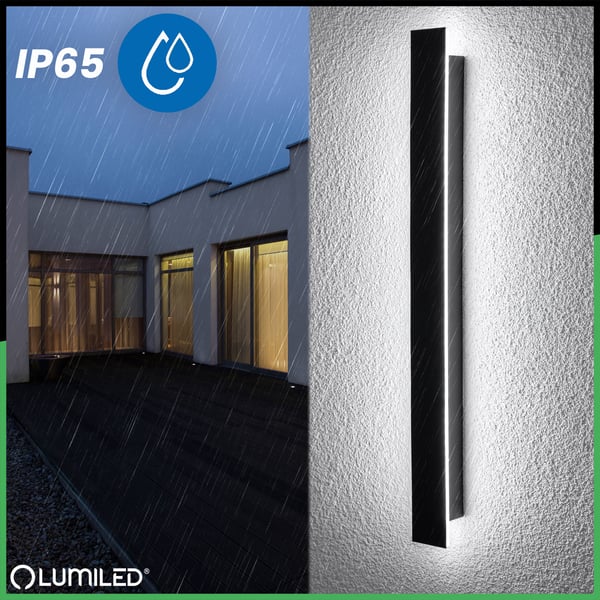 Trädgårdslampa LED väggmontering PELIO väggarmatur fasad 18W 4000K IP65 LUMILED
