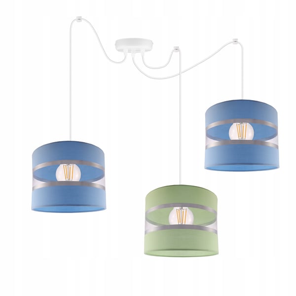 Lofthængende lampe med loftskrone og edderkopskærm