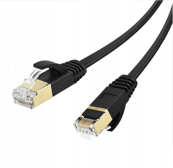 Netværkskabel LAN Ethernet flad SFTP CAT7 5m sort