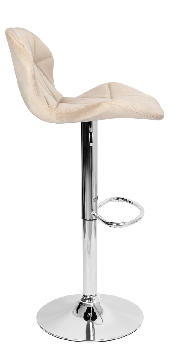 Gordon kromad barstol, beige sammet
