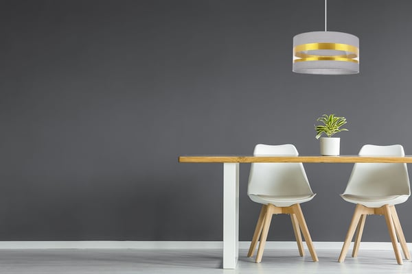 ELEGANT GULD LOFTHÆNGELAMPE MED LED-SKÆRM