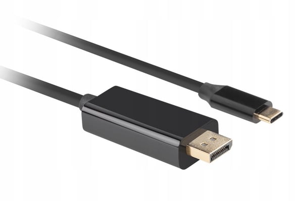 Lanberg USB-C(hane) - Displayport(hane) Adapterkabel 1m 4K 60Hz Svart