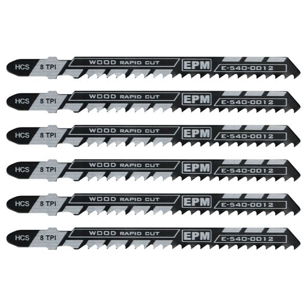 PISTOSAHAN TERÄ 74 MM 8 TPI PUU T111C 5 KPL - E-540-0012