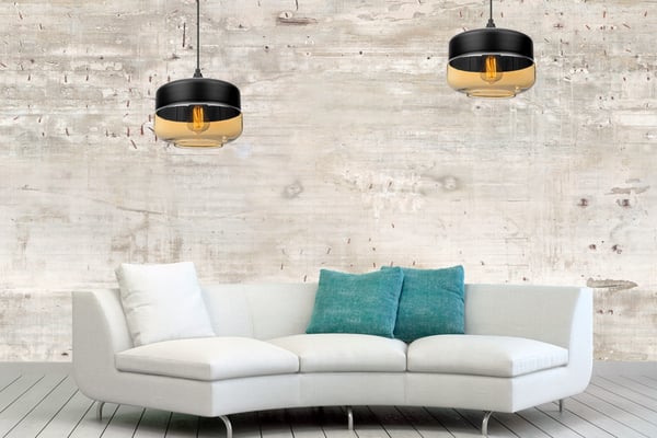 HÆNGENDE LOFTSLAMPE, GLASPLAFON, LED-LAMPE