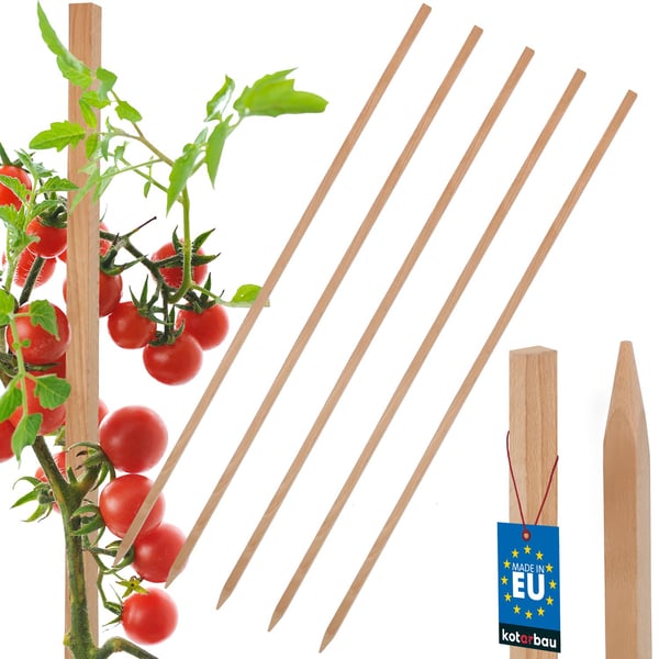 KOTARBAU® trästöd för tomater grönsaksträdgård 100 cm set om 5