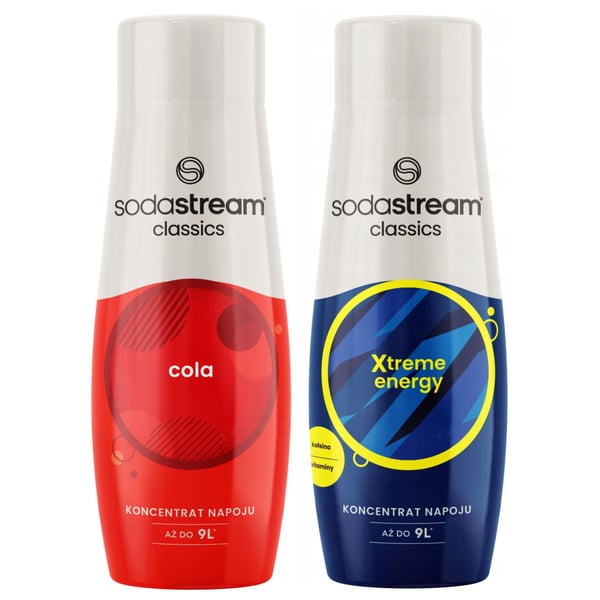 Sodastream Saturator -tiivistesetti 2 x kolasiirappi + energiajuoma