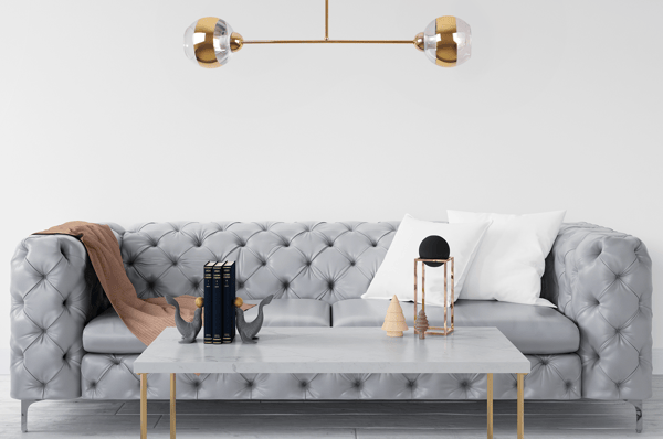 ASTURIA GULD LOFTLAMPE 2 FLADE GYLDNE LAMPESKÆRME E27