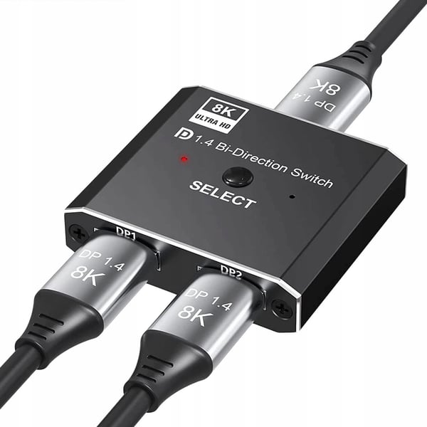 SWITCH DISPLAYPORT 2x1 SPLITTER 1x2 SPLITTER SWITCH 4K 240HZ 144HZ